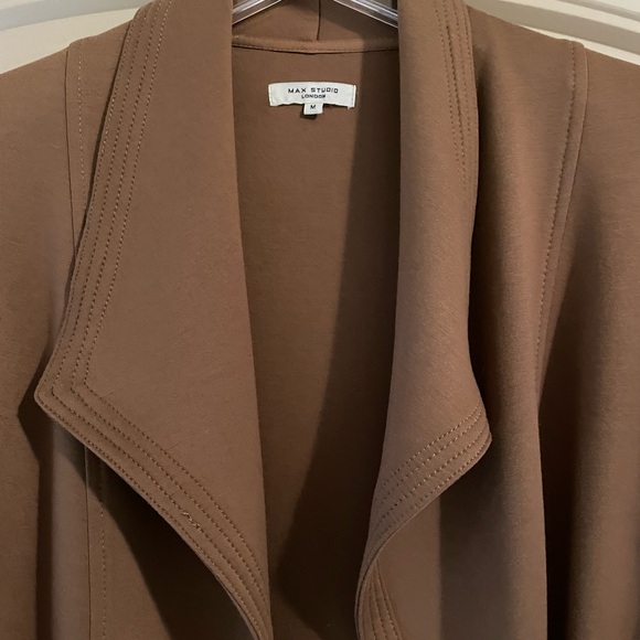 Max Studio Drape Collared Sweater - Picture 2 of 6